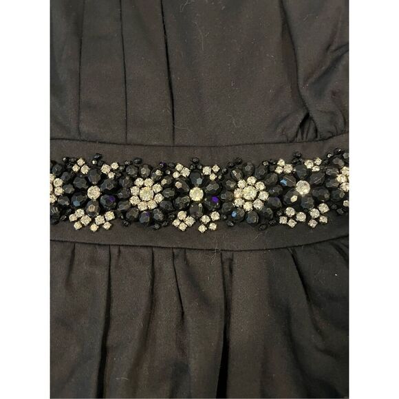 Lilly Pulitzer Crystal Black Toile Lining Strapless Beaded Waist Dress - Picture 3 of 9